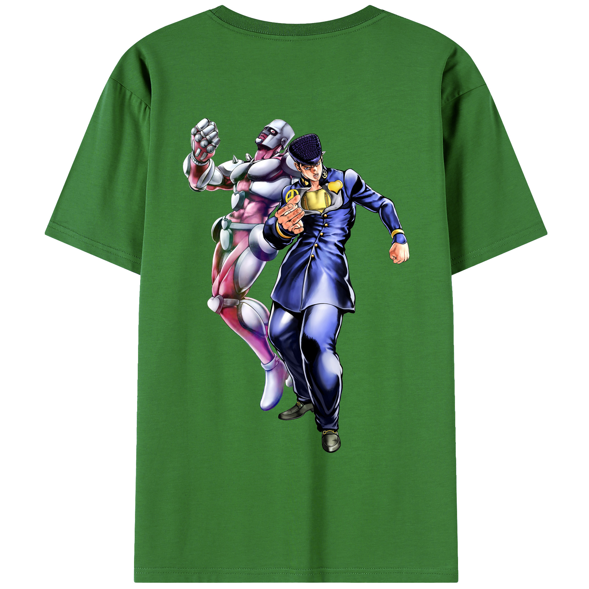 （画像用） ジョジョの奇妙な冒険 ひがしかた じょうすけ JoJo's Bizarre Adventure Higashikata Josuke レディース半袖Tシャツ(バックプリント)